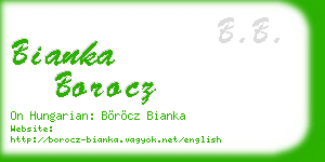 bianka borocz business card