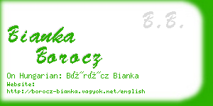 bianka borocz business card